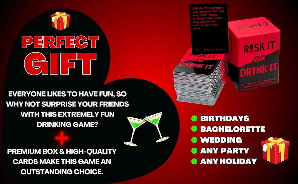 Drinking game erfect gift for birthday game night with friends party card games